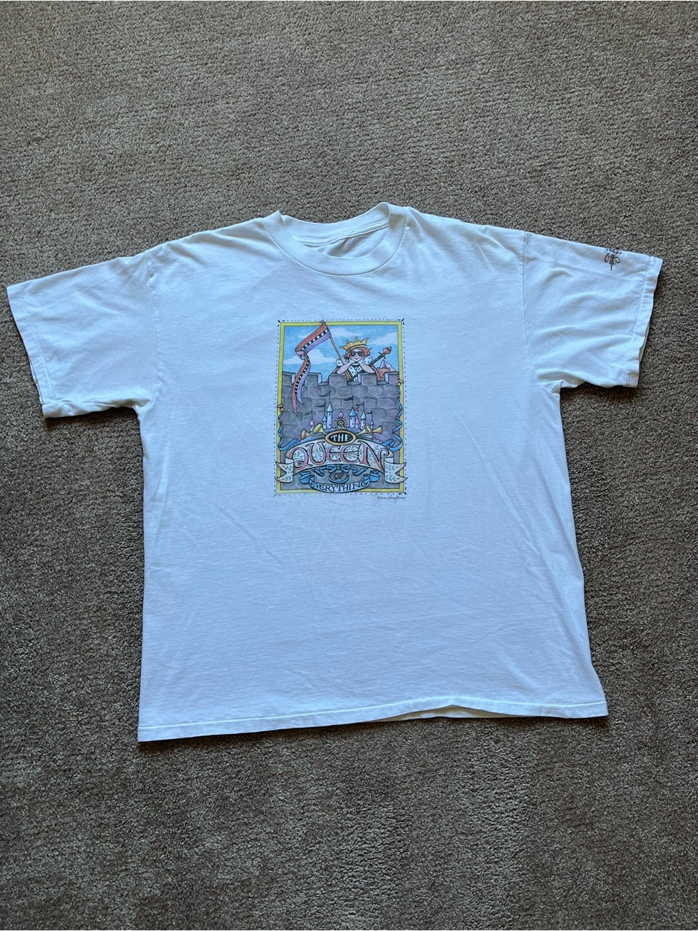 VTG 90’s Mary Engelbreit The Queen Of Everything White Art Tee
